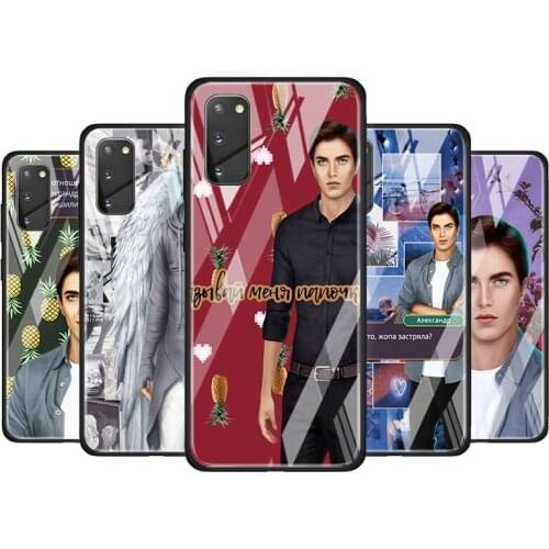 Romance Club for Samsung Galaxy S20 FE Ultra Note 20 S10 Lite S9 S8 Plus Luxury Tempered Glass Phone Case Cover