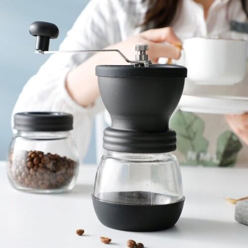 Manual Ceramic coffee grinder Portable hand coffee maker Washable Hand Mill burr coffee bean grinder machine Ceramic Core Home