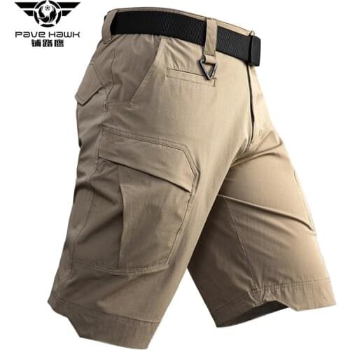 Outdoor Sports Multi Pocket Quick Dry Shorts Men Summer Sports Climbing Hiking Thin Breathable Tactical Army Knee length Short