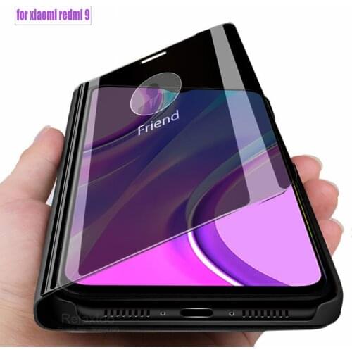 Mirror View Smart Flip Case For xiaomi redmi 9 Luxury original Magnetic fundas xaomi xiomi redmi9 red mi 9 Back Phone Cover