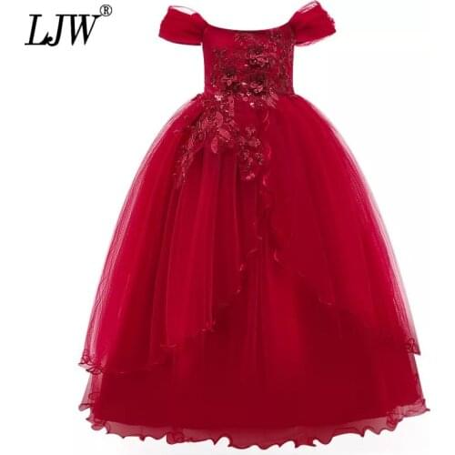 Vestidos Flower Girls dresses for formal party Baby Girls Sleeveless embroidery tutu Princess Wedding Dress Children Party