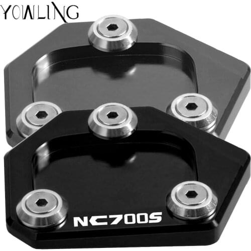 High Quality CNC Aluminum Kickstand Side Stand Plate Pad Enlarge Extension For Honda NC700S NC700 S 2012 2013 2014 2015 2016