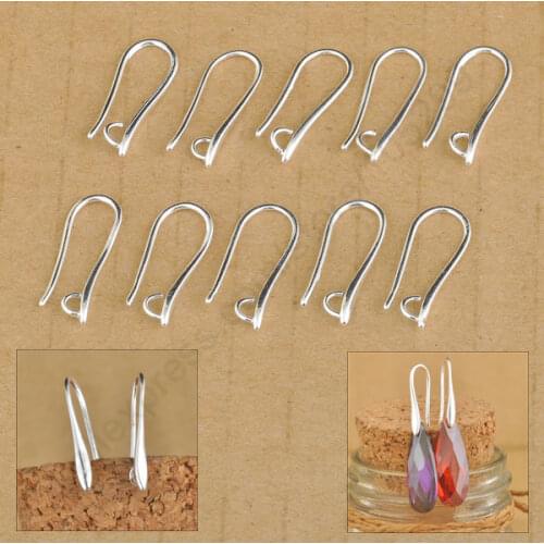 Wholesale 100Pcs Lot Making DIY Jewelry Findings 925 Sterling Silver Hook Earring Pinch Smooth Earwires Crystal Women Gift