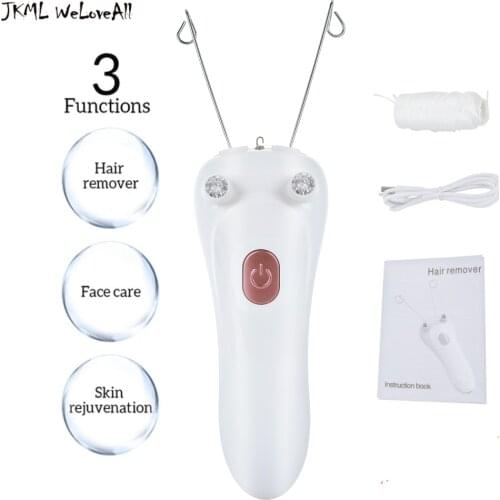 Women Electric Epilator Body Facial Hair Removal Cotton Thread Depilator Lady Shaver Face Hair Remover Beauty USB rechargeable