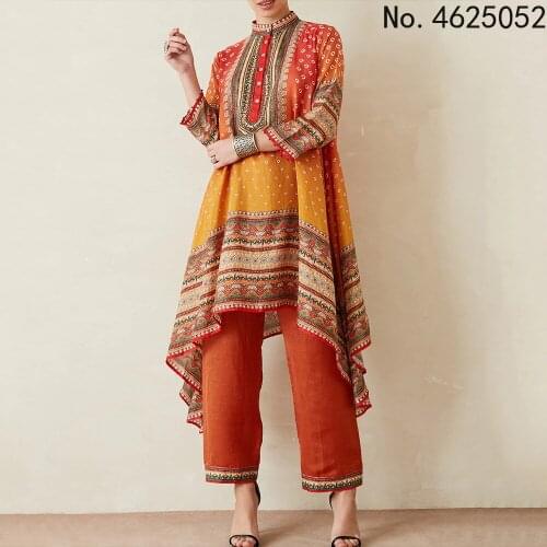 2021 Spring and Summer African Women Long Sleeve Printing Polyester Dress African Dresses for Women African Clothes S-5XL