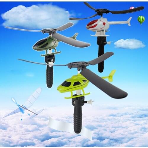 1 Pcs Toddler Child Cute Toy Mini Outdoor Small Aircraft Toy Boy Favorite Toy Pull Helicopter
