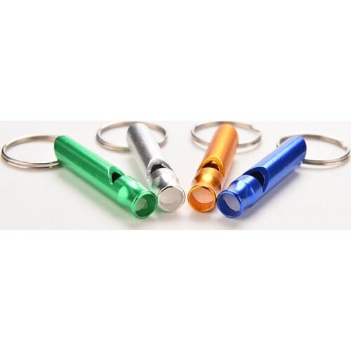 1PC Whistles Training Whistle Multifunctional Aluminum Emergency Survival Whistle Keychain For Camping Hiking Outdoor Sport