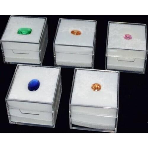 1000pcs Square Empty transparent Jewelry box diamond Earring pendant storage packing boxes