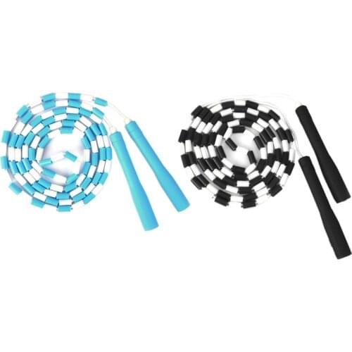 2 Pack High Speed Skipping Rope Jump for Kids 2.8M Adjustable Soft Beaded Jumping Rope for Beginner Youth Toy Gifts