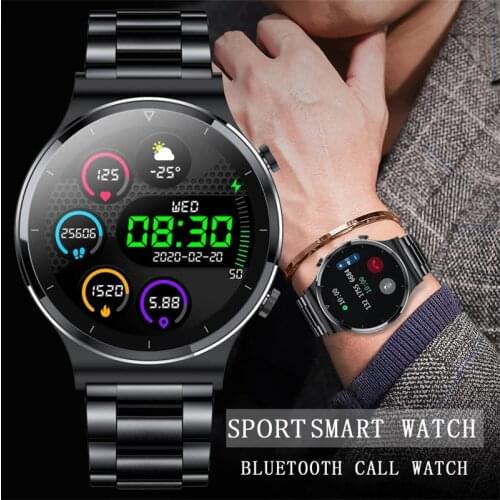 2021 Smart Watch Men Bluetooth Call Custom Dial Full Touch Screen Waterproof Smartwatch For Android IOS Sports Fitness Tracker