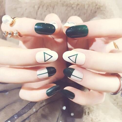 24Pcs/Set Lady Nails Acrylic Full False Nail Tips Nail Art Fake Nails Tools Multi Style