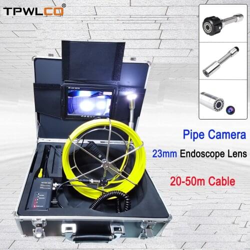 4500mAh Battery 1000TVL HD 23mm Lens Pipe Inspection Camera with DVR Optional Drain Sewer Industrial Pipeline Endoscope Kit