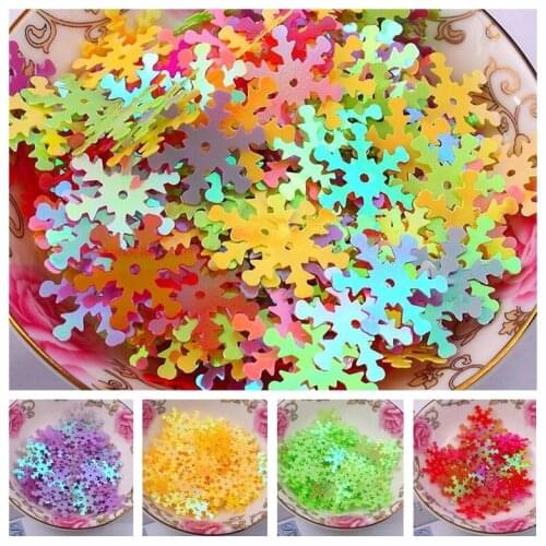 Free Shipping 19mm Snowflakes Loose Sequin Paillette Sewing,Christmas Decoration, Kids DIY Garment Accessory SSZ123