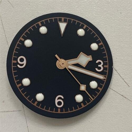 31MM Watch Dial For Miyota 8215 821A Watch Movement Green Luminous Watch Dial for Mingzhu DG2813 DG3804 Movement