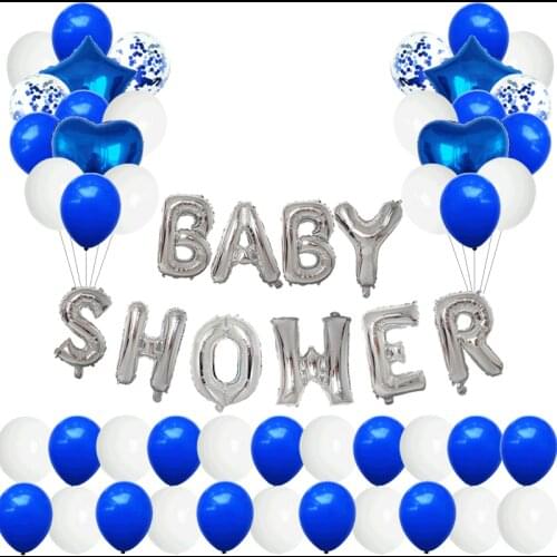 Baby Baptism Party Latex Balloons 18 Inch Heart Shape Decoration BABY SHOWER Letter Aluminum Foil Ballon Birthday Party Globos