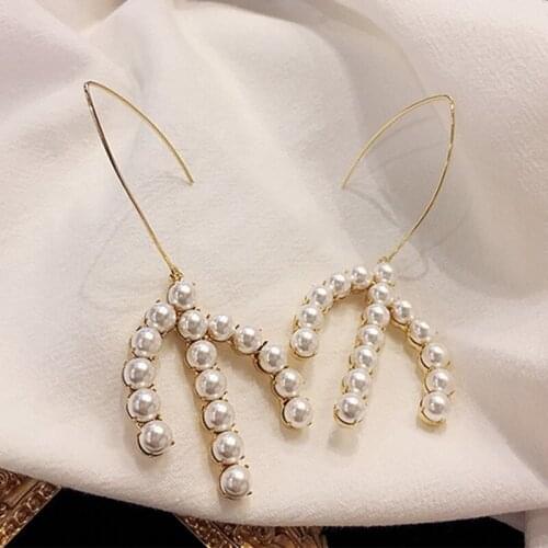 Tassel Long Earrings Fashion Imitation Pearl Earring Women Bohemian Eardrop Earring Wedding Statement Jewelry Wholesale