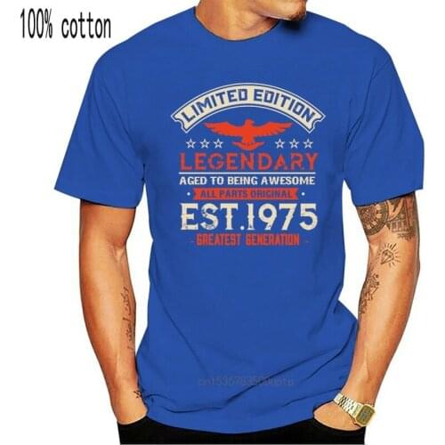 Summer funny print Vintage Born in 1975 42th Birthday T-Shirt 42 Years Old t shirt men women tops tee 100% cotton tshirts