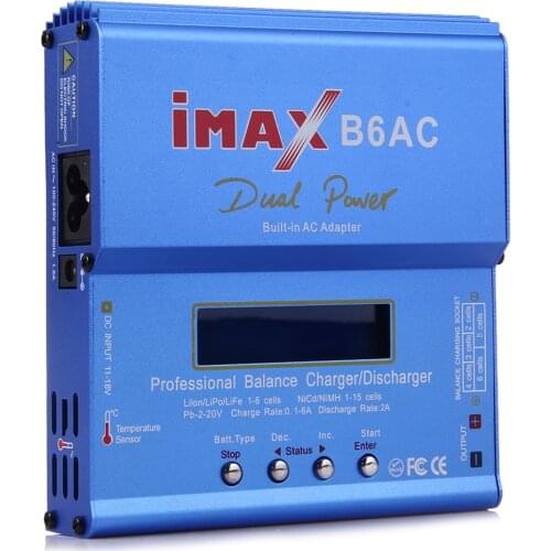 IMAX B6AC Balance Charger Discharger for RC Helicopter Lipro Battery Balance Charger and EU US AU UK Plug Power Cable