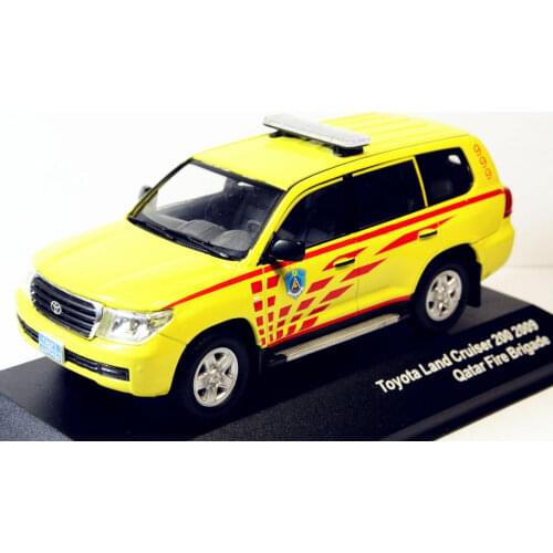 JCollection models 1/43 Scale Land Cruiser 200 2009 Qatar Fire Brigade JC256 Diecast toy car
