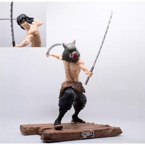 15CM Killing Blade Q Edition Demon Slayer Blade Wielding Knife Water Breath Tanjiro Battle Form Hand-made Beauty Model Gift Hall