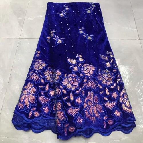 Nigeria velvet lace fabric African lace fabric 2021 high quality velvet with sequined lace French lace fabric J4290