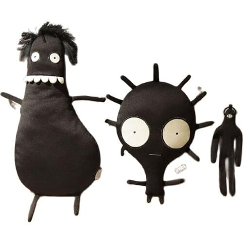 2020 new Fashion kids Funny monster doll black Ragdoll high quality Toy home bed decor Friend Boy Birthday Gift Toys