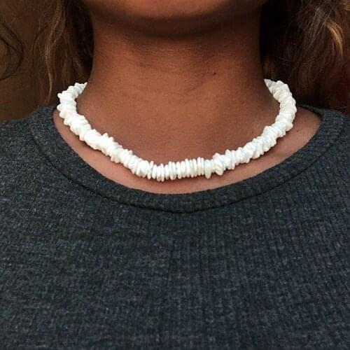New fashion natural shell fragments short necklace for women bohemia beach collar choker necklaces bracelets jewelry