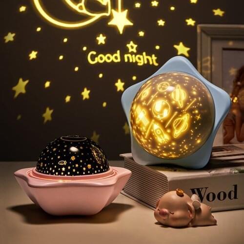 Starry Sky Projector Night Light Spaceship Lamp Galaxy LED Projection Lamp Bluetooth Speaker For Kids Bedroom Home Party Decor