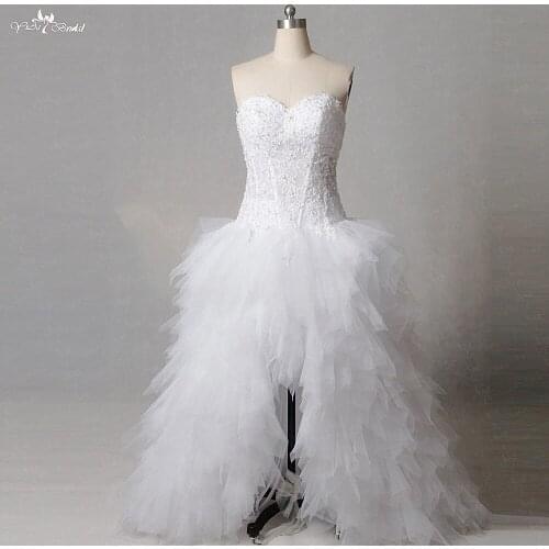 RSW1180 Yiaibridal Real Job Tulle Mariage Puffy Tulle Skirt Ball Gown High Low Dress