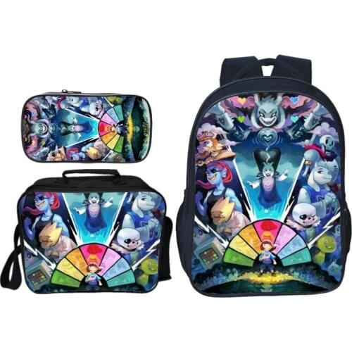 Undertale Printing Backpack Boys Girls Suit School Bags Young Men Women Daily Backpack Children Bookbag Shoulder Backpacks