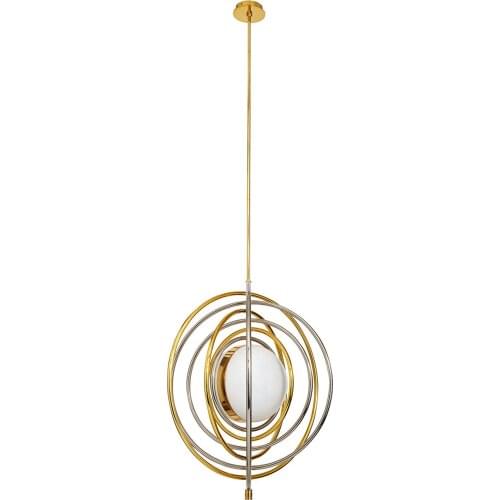 Modern glass ball iron crystal hanging lamp led light bathroom fixture modern led chandelier design lamp lamparas de techo