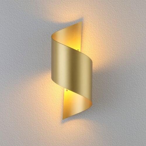 Modern Gold Wall Lamp Nordic Led Metal Wall Sconce Light Fixtures Bedroom Bedside Lamp Mirror Lights Bathroom Industrial Decor