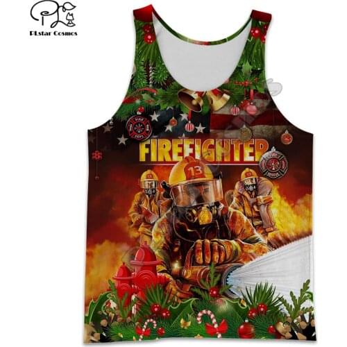 PLstar Cosmos Merry Christmas Santa Claus Streetwear Hot Summer 3D Printed Casual Sleeveless Unisex Tank Top Vest Men/Women M63