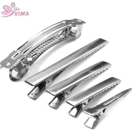 XIMA 30pcs/lot Five Style /1.8inch/2.2inch/3inch/ Hair Clip Silver Single Prong Hair Clip Hairpin for DIY Kids Hair Accessories