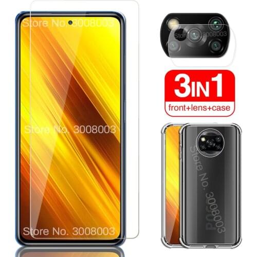 Poco x3 glass 3-in-1 camera lens protectors for pocophone x3 pocophonex3 pocox3 nfc global version xiaomi smartphone film case