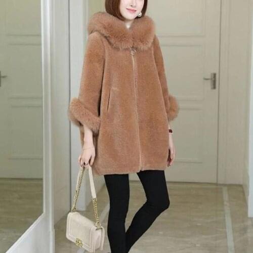 2020 Winter Thicken Warm Faux Fur Jacket Coat Women Casual Fashion Faux Fur Overcoat Fluffy Cozy Loose Outerwear Female