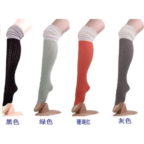 Women stockings Knitted Boot Cuffs Toppers Boot Socks leg warmers Crochet booty Gaiters 8 colors 15pairs/lot #3918
