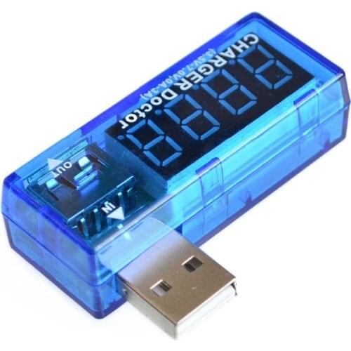 1pcs Digital USB Mobile Power charging current voltage Tester Meter Mini USB charger doctor voltmeter ammeter