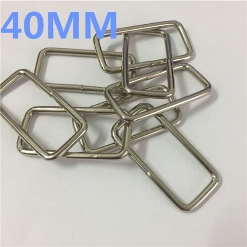 100 Pcs 40mm 1.6" Metal Rectangle Ring Buckels Inside Width Webbing Buckles Strapping DIY Needlework Luggage Sewing handmade Bag