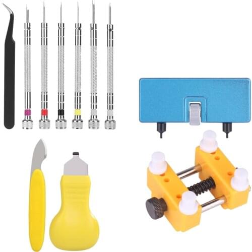 13 Pcs Watch Battery Replacement Tool Kit,with Adjustable Watch Back Cover Bottle Opener and Watch Repair Remover Tool