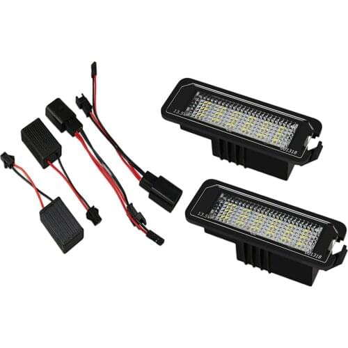2Pc Car LED Number License Number Plate Light Lamp Bulb Fits for VW Golf CC Eos