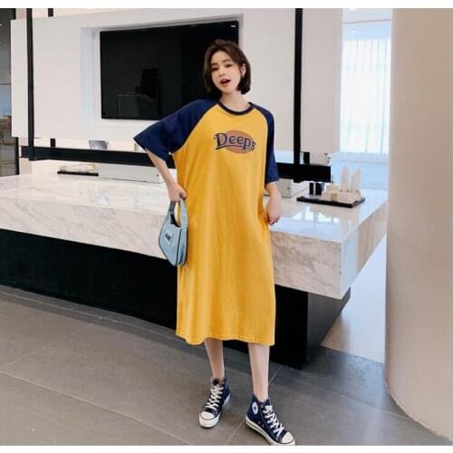 2020 New Arrive Summer Maternity Dress Woman Patchwork Large Size Dresses Pregnant Woman Dress MD-02433