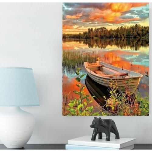 5d Diamond Painting Diy Landscape Round Full Diamond Home Decoration Can Be Customized Imitation Cross Stitch Set Crafts