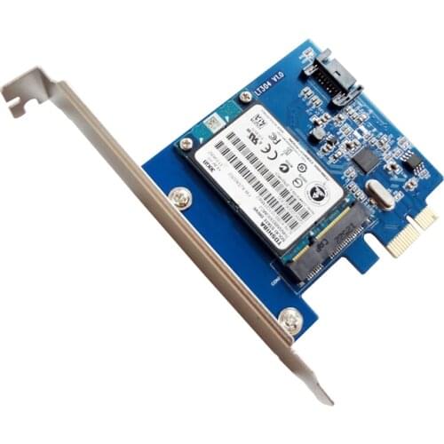 PCI-E PCIe to mSATA SSD And SATA 3.0 Combo Extender Adapter Card 6Gbps SATA3 PCI-E to SATAIII Card Raiser MSATA PCIE Adapter NEW