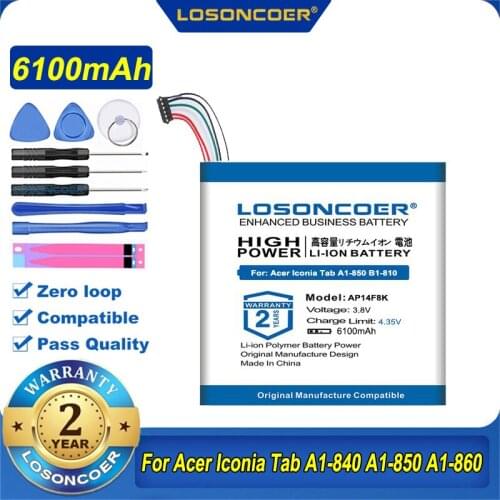 Laptop Battery AP14F8K 6100mAh For Acer Iconia Tab A1-840 A1-850 A1-860 B1-810 B1-820 B1-830 W1-810 B1-850 WiFi 16GB GT-810