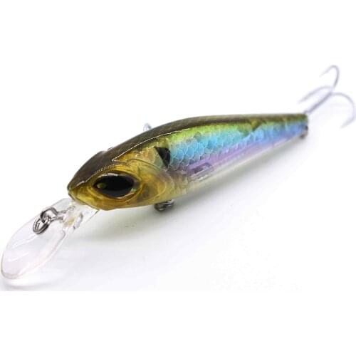 AOCLU wobbler Super Quality 6 Colors 75mm 5.5g Hard Bait Minnow Crank Fishing lures Bass Fresh Salt water VMC hook free shipping