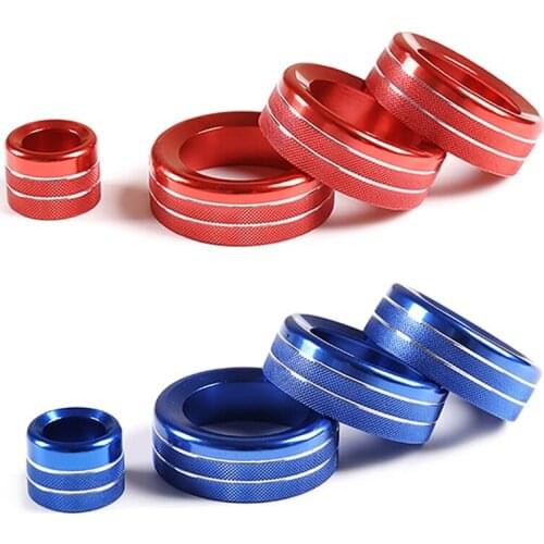 Aluminum Alloy Car Inner Air Conditioner Audio Volume Switch Knob Ring AC Media Button Cover for Subaru BRZ 17-20