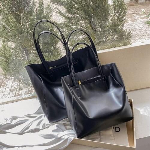 PU Leather Women Designer Handbags 2021 Girl Shopper Purse Fashion Casual Minimalist Style Large Capacity Tote Bag Shoulder Bags