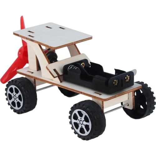 Electric Wind-Force Car Physics Experiment DIY Assembly Model Material Kit Early Education Assemble Model Kit for School Project