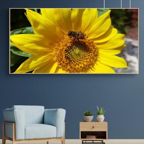 HD Sunflower Field Landscape Oil Painting On Canvas Bedroom Decor Modern Wall Art Living Room No Frame Picture Home Decoration